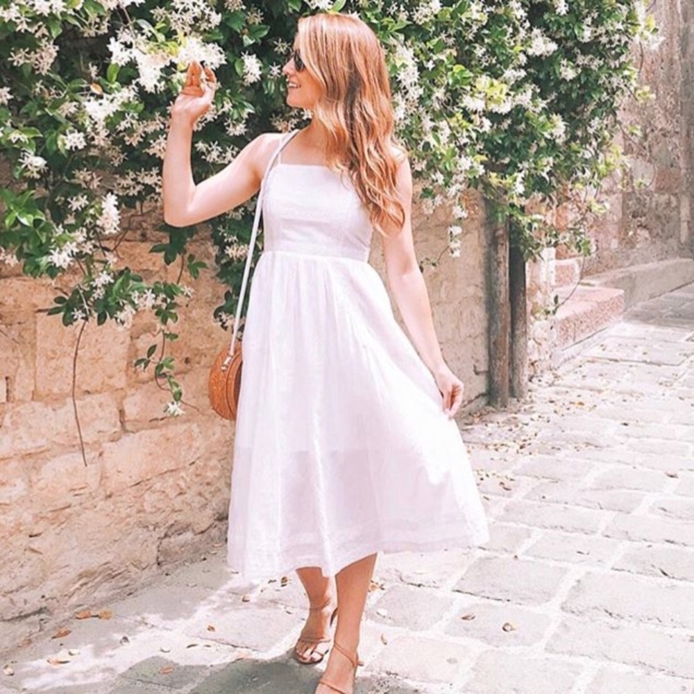 B.P. Lace Trim Midi Dress